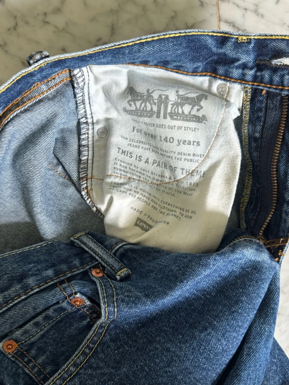 Levi's 505 Regular Fit Straight Leg Blue Jeans 29 x 30 Classic Rugged workwear